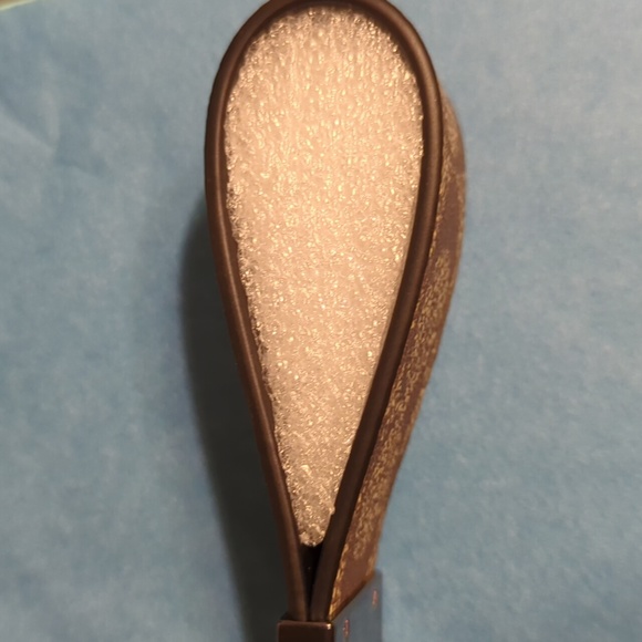 NWT 🫶 COACH 🫶 leather/canvas 🌟LOOP KEY FOB SIGNATURE KHAKI/GUNMETAL 🎁 GIFT! - Picture 6 of 8